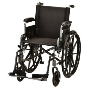Hammertone Wheelchair - Lightweight w/ Flip Back Detachable Arms & Swing Away Footrest